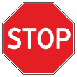 Дорожный знак 2.5 «Движение без остановки запрещено» (металл 0,8 мм, III типоразмер: 900х900 мм, С/О пленка: тип В алмазная)